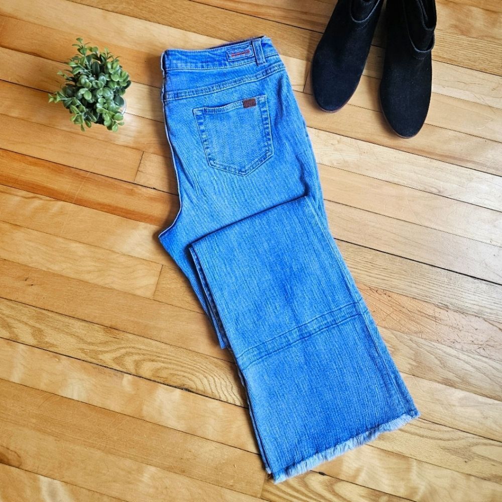 Vinatge 00s Peace Love World Blue Women's Flare Jeans